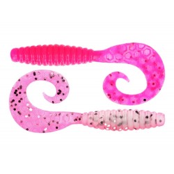 Силіконова приманка рибальська, ZEOX Comma Grub, довжина 3,4 дюймів, 7шт/уп, колір №206 DF